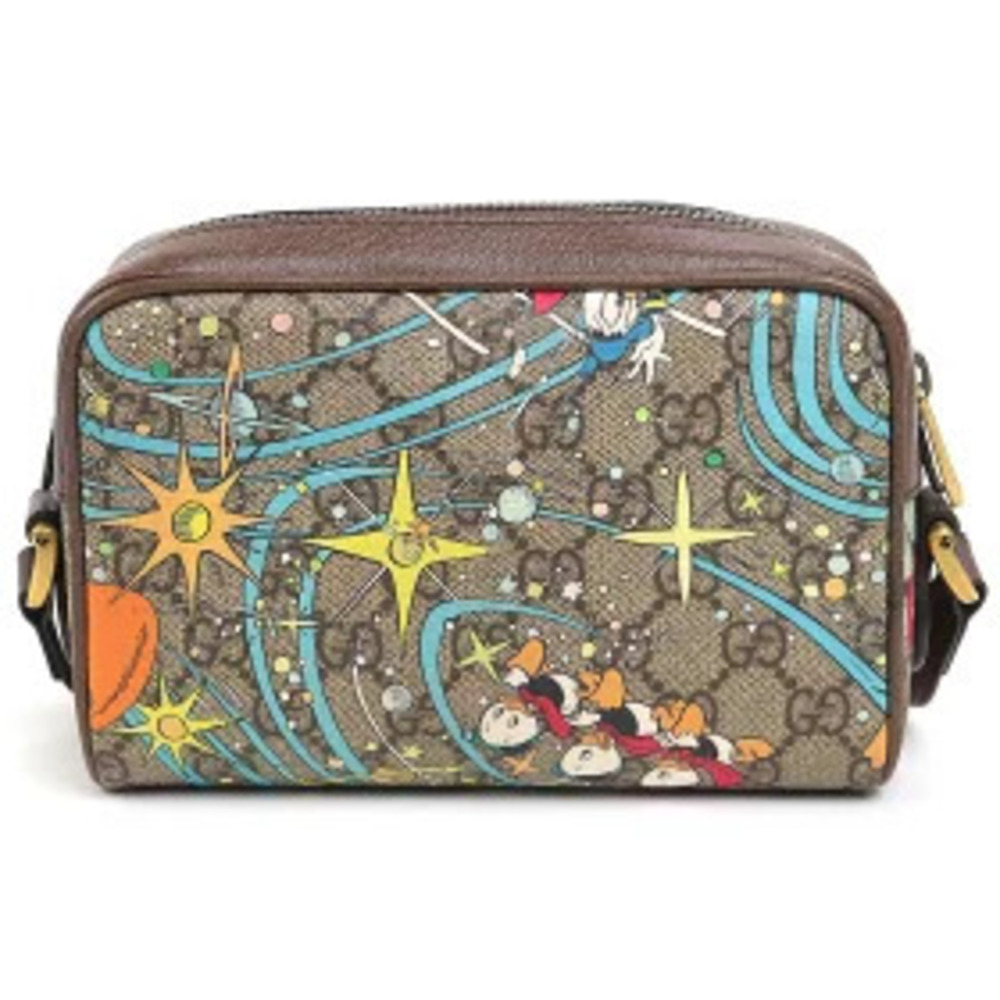 Gucci Disney Donald Duck Bag GG Supreme Beige Ebony Crossbody - Picture 3 of 13